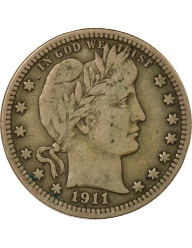Etats Unis d'Amérique 1/4 Dollar Argent 1911 Philadelphie