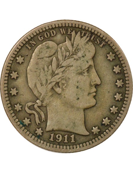 Etats Unis d'Amérique 1/4 Dollar Argent 1911 Philadelphie
