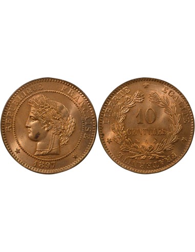 Cérès 10 centimes Bronze 1897 A - Paris