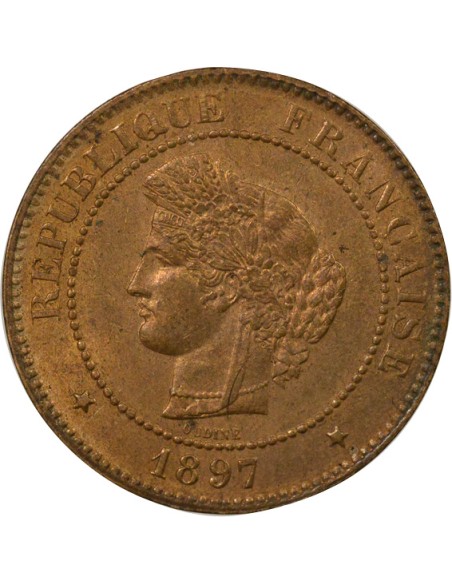 Cérès 5 centimes Bronze 1897 A - Paris