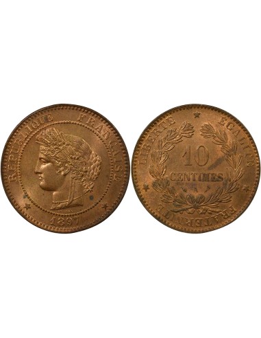Cérès 10 centimes Bronze 1897 A - Paris