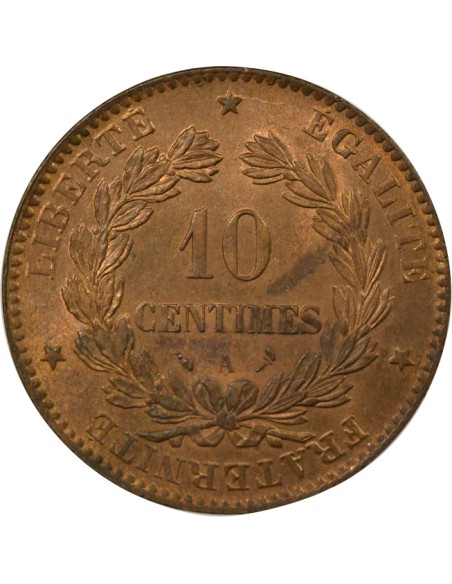 Cérès 10 centimes Bronze 1897 A - Paris