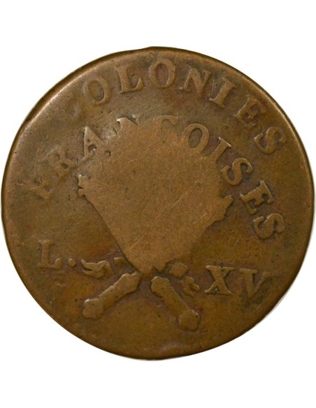 Colonies Françaises Louis XVI 1/4 escalin Cuivre 1793