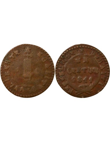 Haïti au Faisceau 1 centime Cuivre 1841