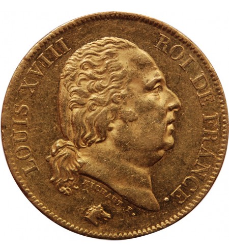 LOUIS XVIII﻿ - 40 FRANCS OR 1816 A PARIS﻿
