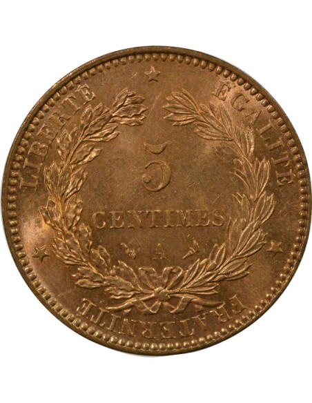Cérès 5 centimes Bronze 1897 A - Paris