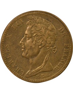 Colonies Françaises Charles X 10 centimes Bronze 1825 A - Paris 2