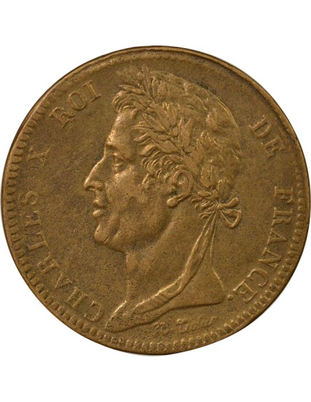 Colonies Françaises Charles X 10 centimes Bronze 1825 A - Paris