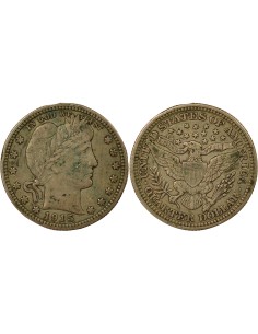Etats Unis d'Amérique Barber 1/4 Dollar Argent 1915 Philadelphie