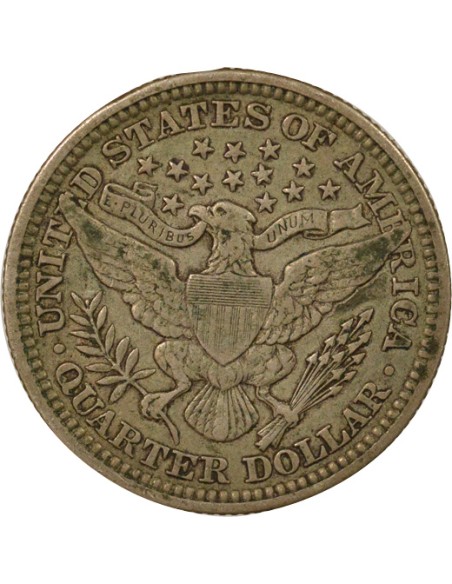 Etats Unis d'Amérique Barber 1/4 Dollar Argent 1915 Philadelphie