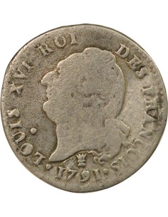 Louis XVI Au Génie 15 sols Argent 1791 I Limoges 2