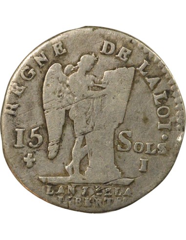 Louis XVI Au Génie 15 sols Argent 1791 I Limoges