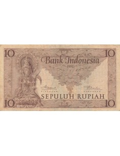 Indonésie 10 rupiah 1952