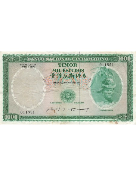 Timor 1000 escudos 1968