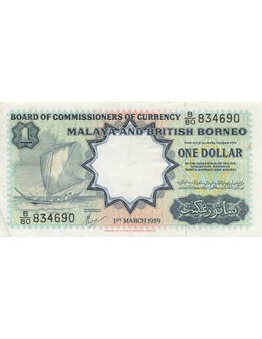 Malaya et Bornéo 1 dollar 1959