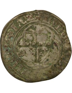 Louis XI A la Couronne 1 blanc Billon 1461-1483 B Rouen 2