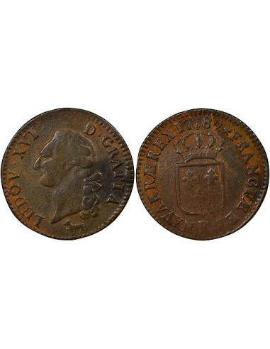 Louis XVI A l'Ecu 1 sol Cuivre 1782 R Orléans