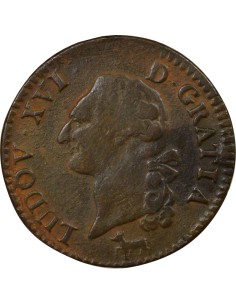 Louis XVI A l'Ecu 1 sol Cuivre 1782 R Orléans 2