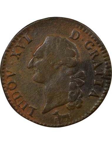 Louis XVI A l'Ecu 1 sol Cuivre 1782 R Orléans