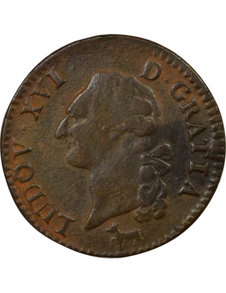 Louis XVI A l'Ecu 1 sol Cuivre 1782 R Orléans