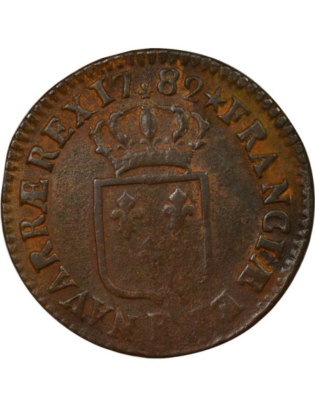 Louis XVI A l'Ecu 1 sol Cuivre 1782 R Orléans