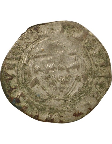 Charles VII A la Couronne 1 blanc à la couronne Billon 1456-1461 I Limoges