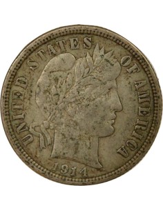 USA Barber 10 cents Argent 1914 Philadelphie 2