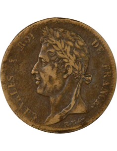 Colonies Françaises 5 centimes Bronze 1827 H La Rochelle 2