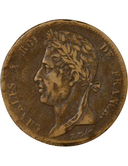 Colonies Françaises 5 centimes Bronze 1827 H La Rochelle