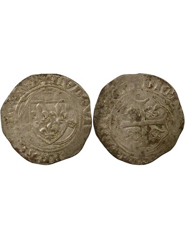 Louis XI A la Couronne 1 blanc Billon 1461-1483 A Paris