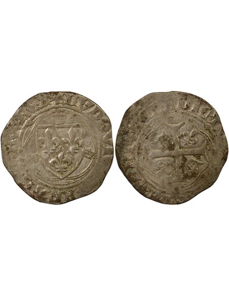 Louis XI A la Couronne 1 blanc Billon 1461-1483 A Paris