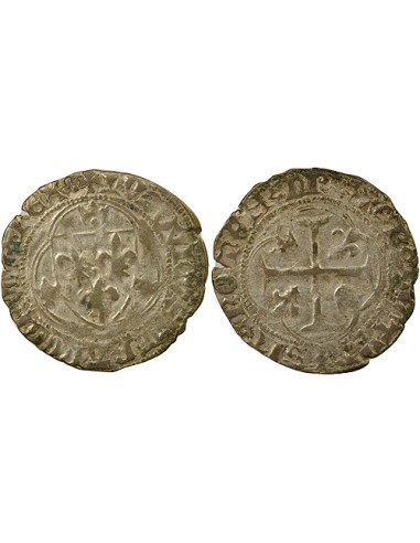 Louis XI 1 blanc Billon 1461-1483 D Lyon