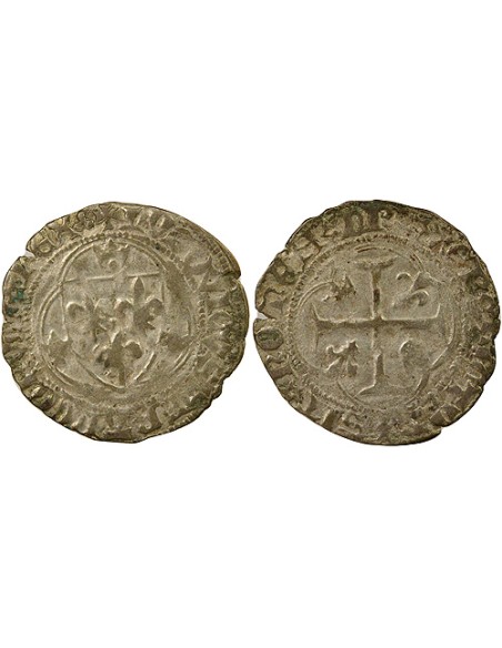 Louis XI 1 blanc Billon 1461-1483 D Lyon