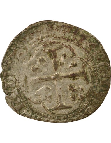 Louis XI A la Couronne 1 blanc Billon 1461-1483 D Lyon