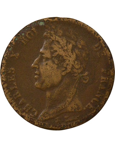 Colonies Françaises Charles X 10 centimes Bronze 1828 A - Paris