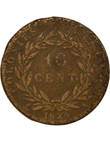 Colonies Françaises Charles X 10 centimes Bronze 1828 A - Paris