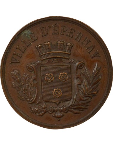 Société d'Horticulture d'Epernay 1 jeton Bronze XIX-XXe Siècle