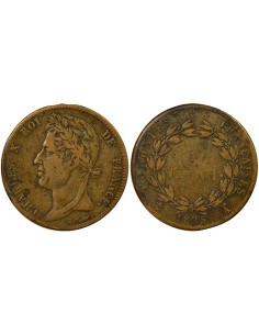 Colonies Françaises Charles X 5 centimes Bronze 1825 A - Paris