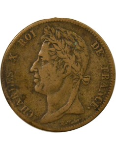 Colonies Françaises Charles X 5 centimes Bronze 1825 A - Paris 2