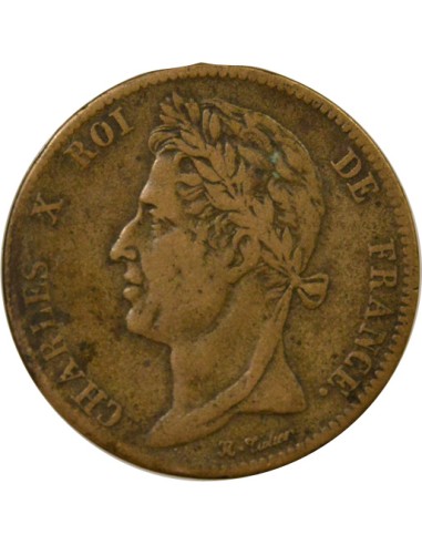 Colonies Françaises Charles X 5 centimes Bronze 1825 A - Paris
