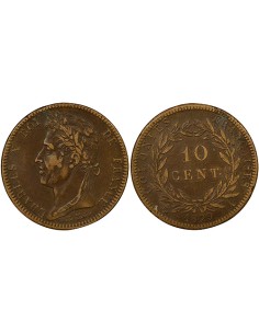 Colonies Françaises Charles X 10 centimes Bronze 1829 A - Paris