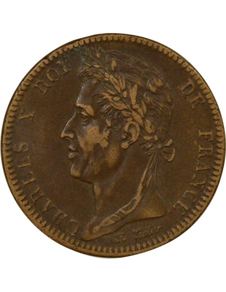 Colonies Françaises Charles X 10 centimes Bronze 1829 A - Paris