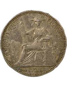 Indo-Chine Fr. 10 centimes Argent 1923 A - Paris 2