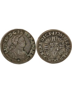 Louis XV aux Huit L 1/4 écu Argent 1725 C Caen