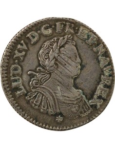 Louis XV aux Huit L 1/4 écu Argent 1725 C Caen 2