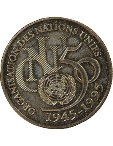 Cinquantenaire de l'ONU 5 francs Cuivre-Nickel 1995 Pessac