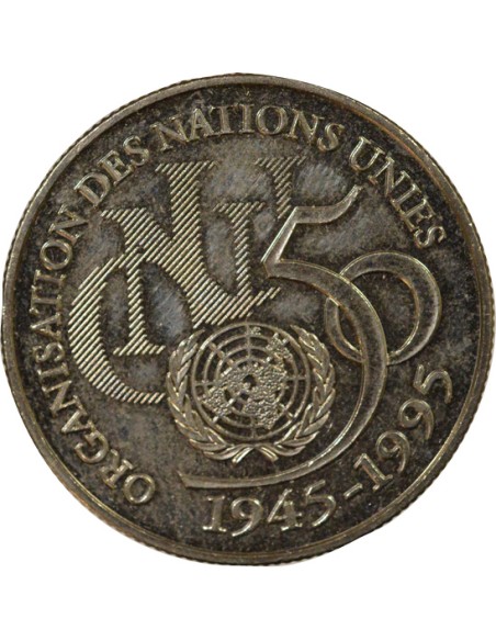 Cinquantenaire de l'ONU 5 francs Cuivre-Nickel 1995 Pessac