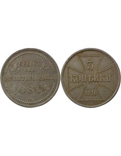 Allemagne 3 kopeks Fer 1916 A Berlin