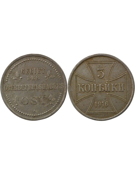 Allemagne 3 kopeks Fer 1916 A Berlin