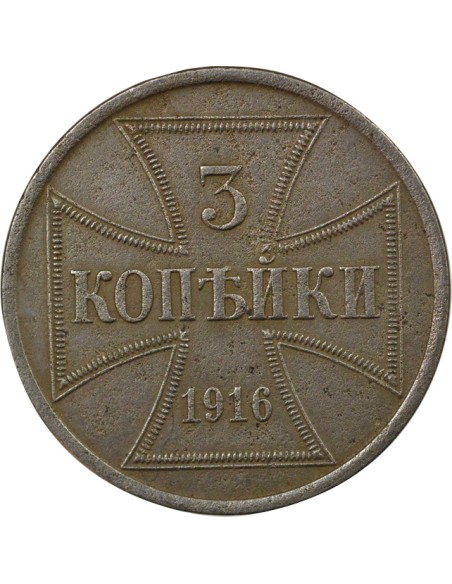 Allemagne 3 kopeks Fer 1916 A Berlin
